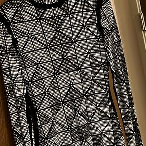 Rhinestone Geometric Dress